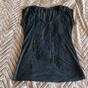 Silver Jeans - blue sequence tunic